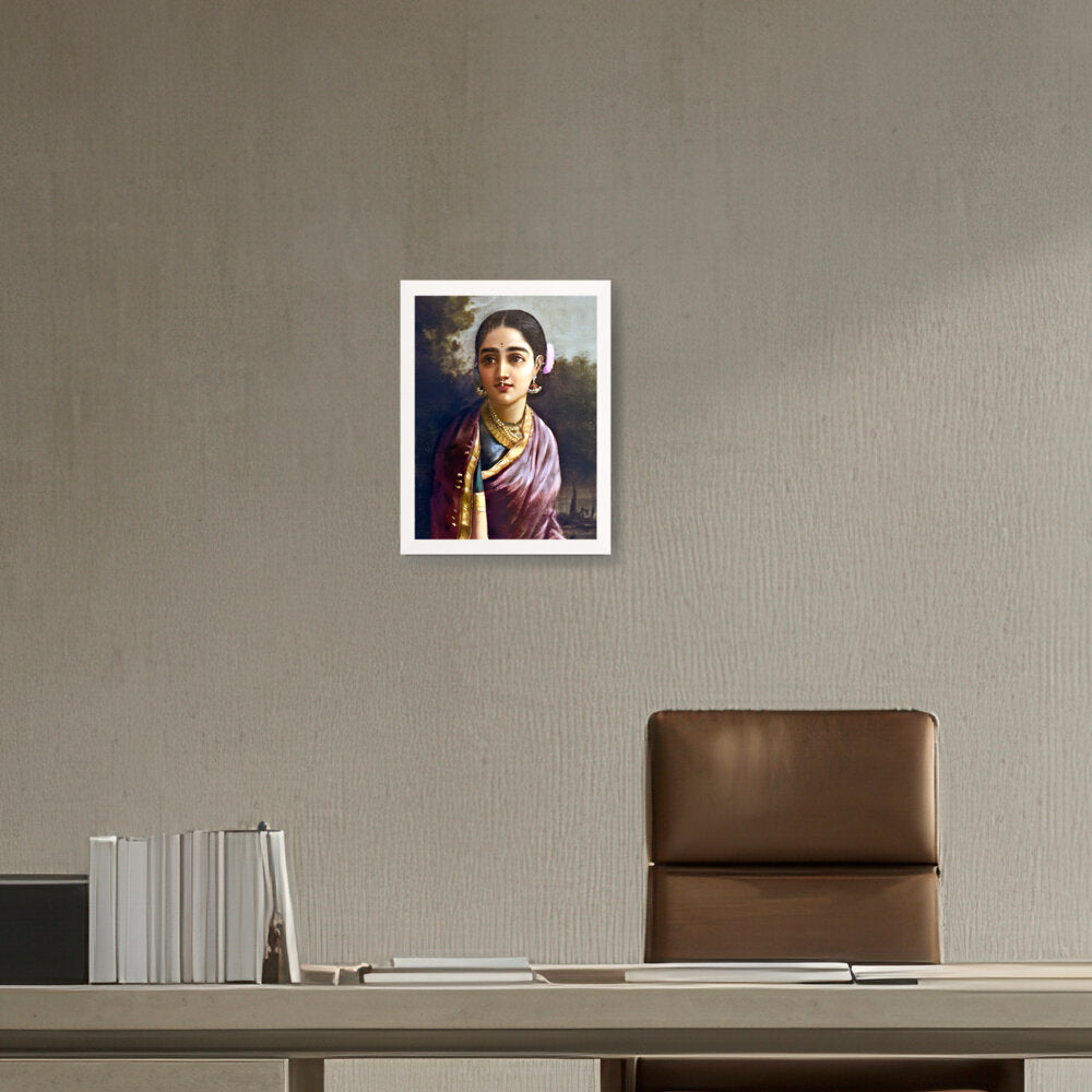 Radha-moonlight - Framed Canvas