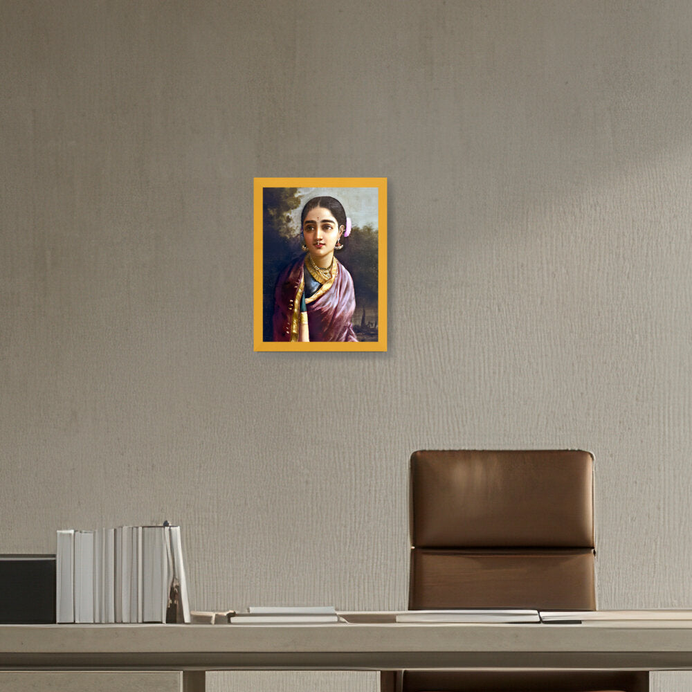 Radha-moonlight - Framed Canvas