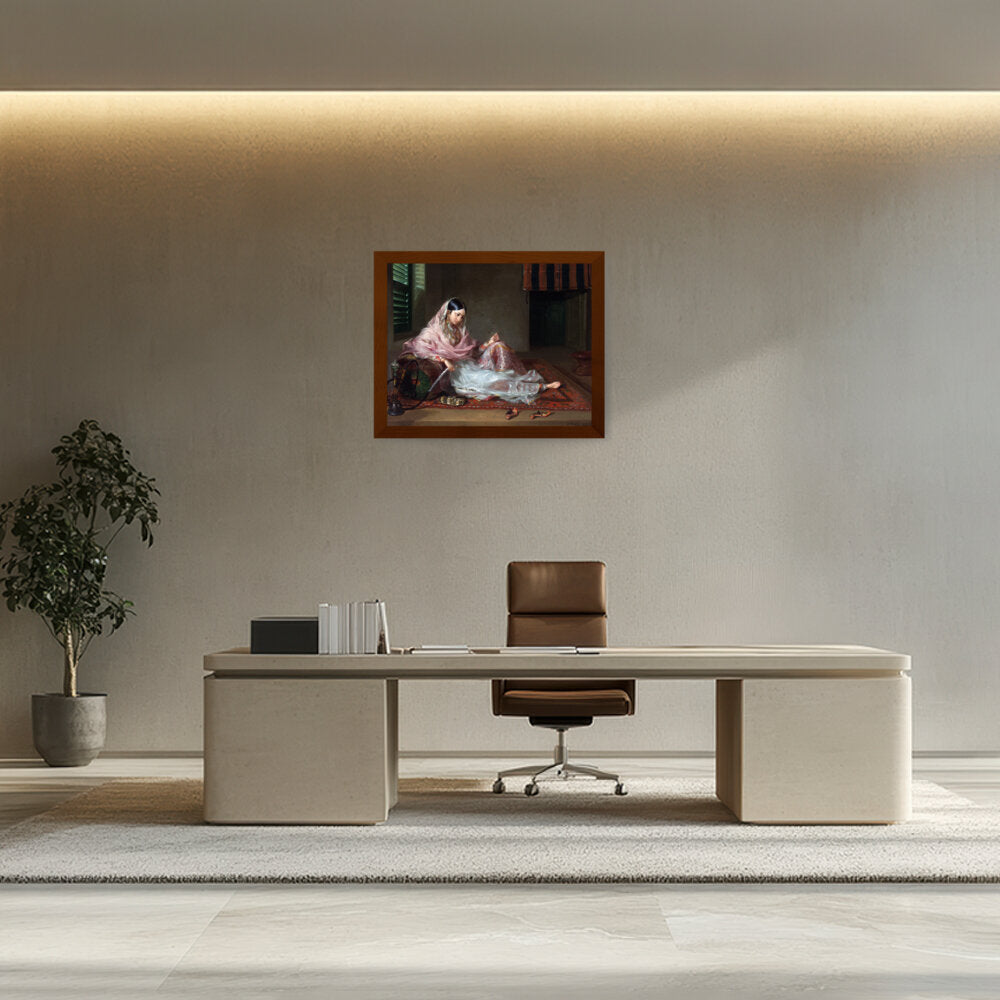 Girl In Muslin Francesco Ren - Framed Canvas