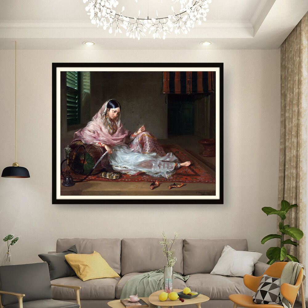 Girl In Muslin Francesco Ren - WALL MOUNT FRAME