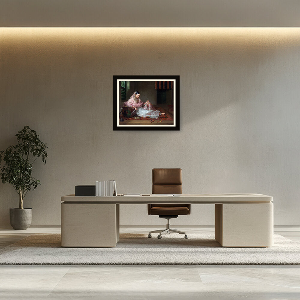 Girl In Muslin Francesco Ren - WALL MOUNT FRAME