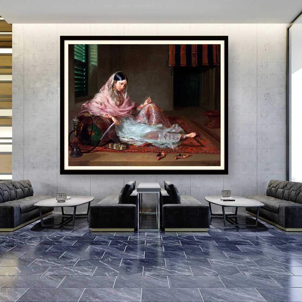 Girl In Muslin Francesco Ren - WALL MOUNT FRAME