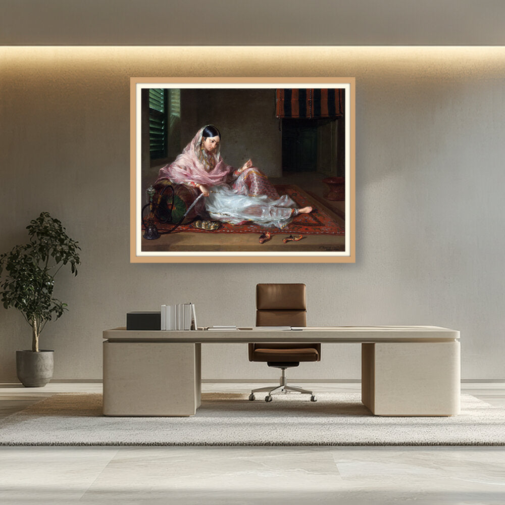 Girl In Muslin Francesco Ren - WALL MOUNT FRAME