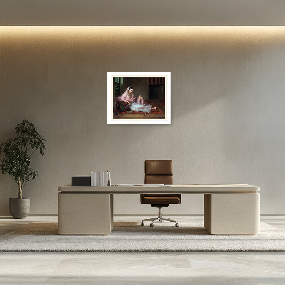 Girl In Muslin Francesco Ren - WALL MOUNT FRAME