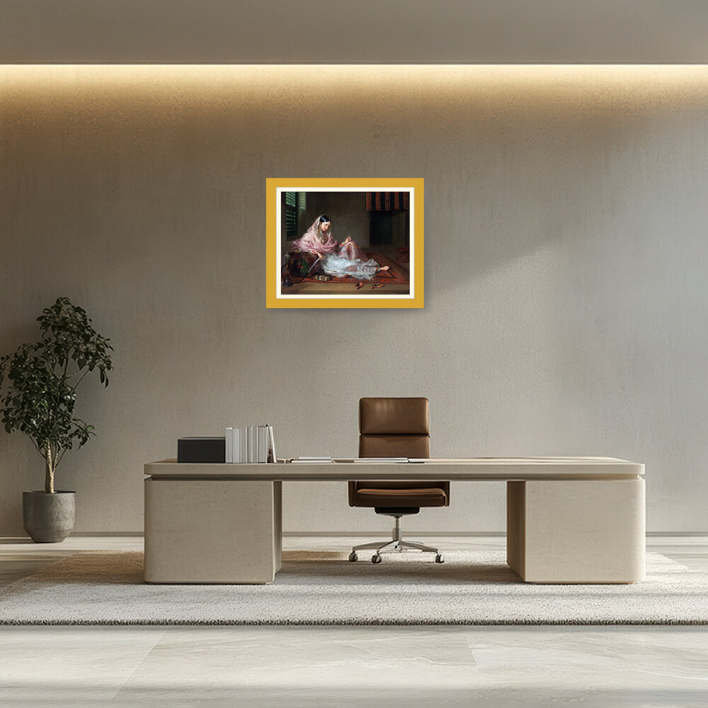 Girl In Muslin Francesco Ren - WALL MOUNT FRAME