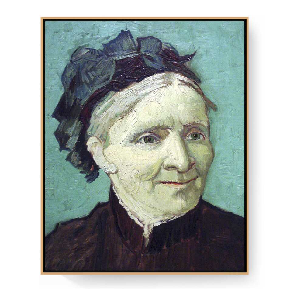 Picasoul - Picasoul Curated - Portrait Of An Elderly Woman - Floating Framed Canvas