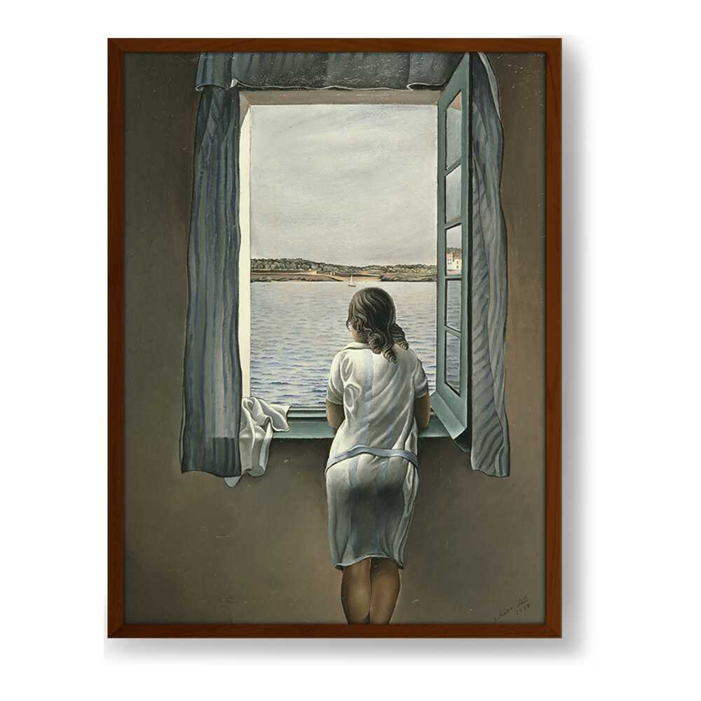 Girl_By_The_Window - Framed Canvas