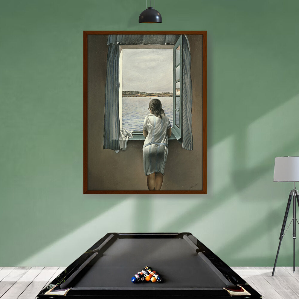 Girl_By_The_Window - Framed Canvas