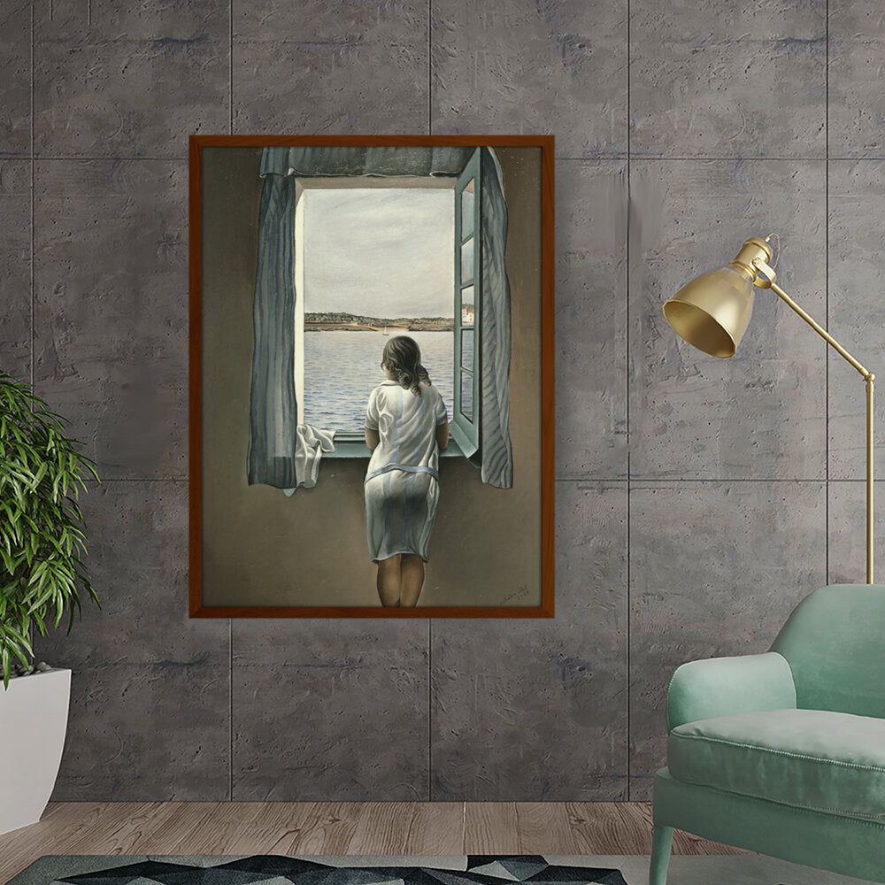 Girl_By_The_Window - Framed Canvas