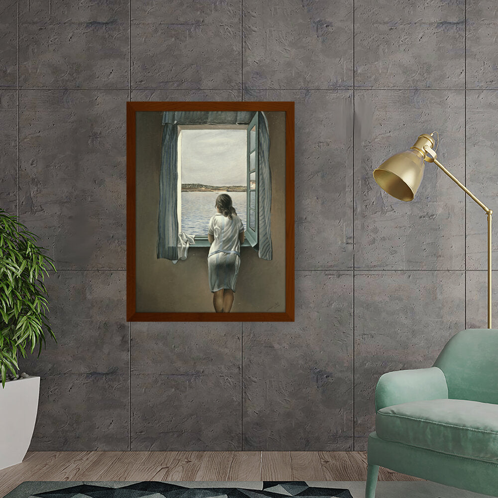 Girl_By_The_Window - Framed Canvas