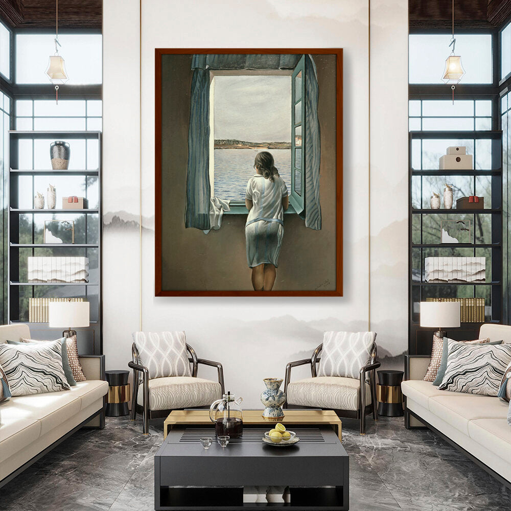 Girl_By_The_Window - Framed Canvas