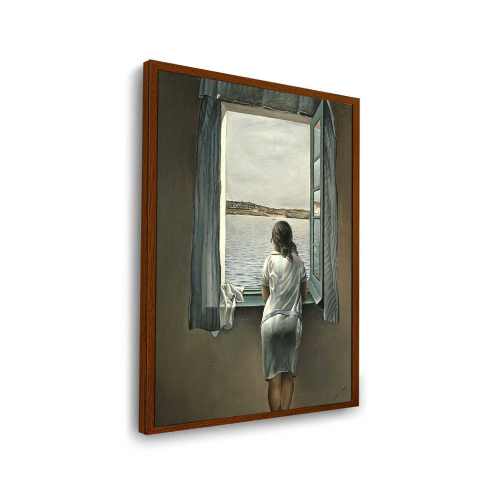 Girl_By_The_Window - Framed Canvas