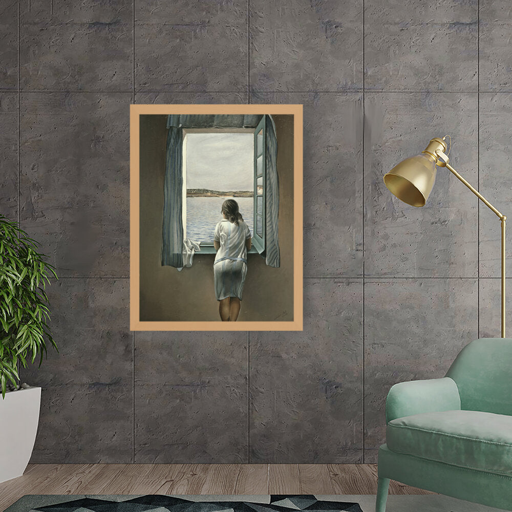 Girl_By_The_Window - Framed Canvas