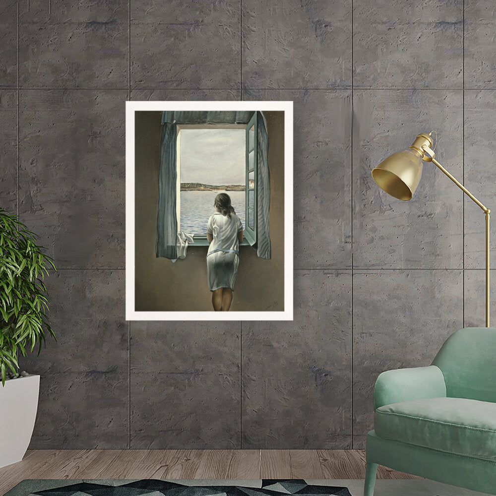 Girl_By_The_Window - Framed Canvas
