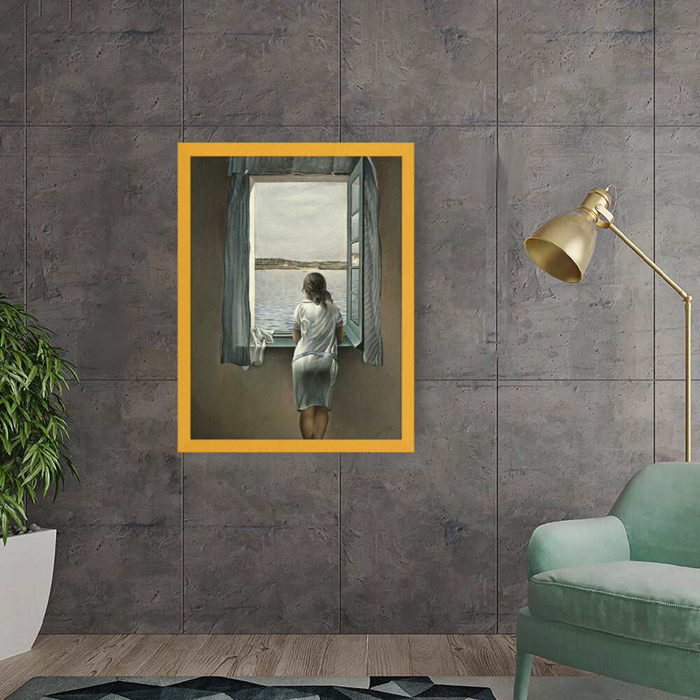 Girl_By_The_Window - Framed Canvas