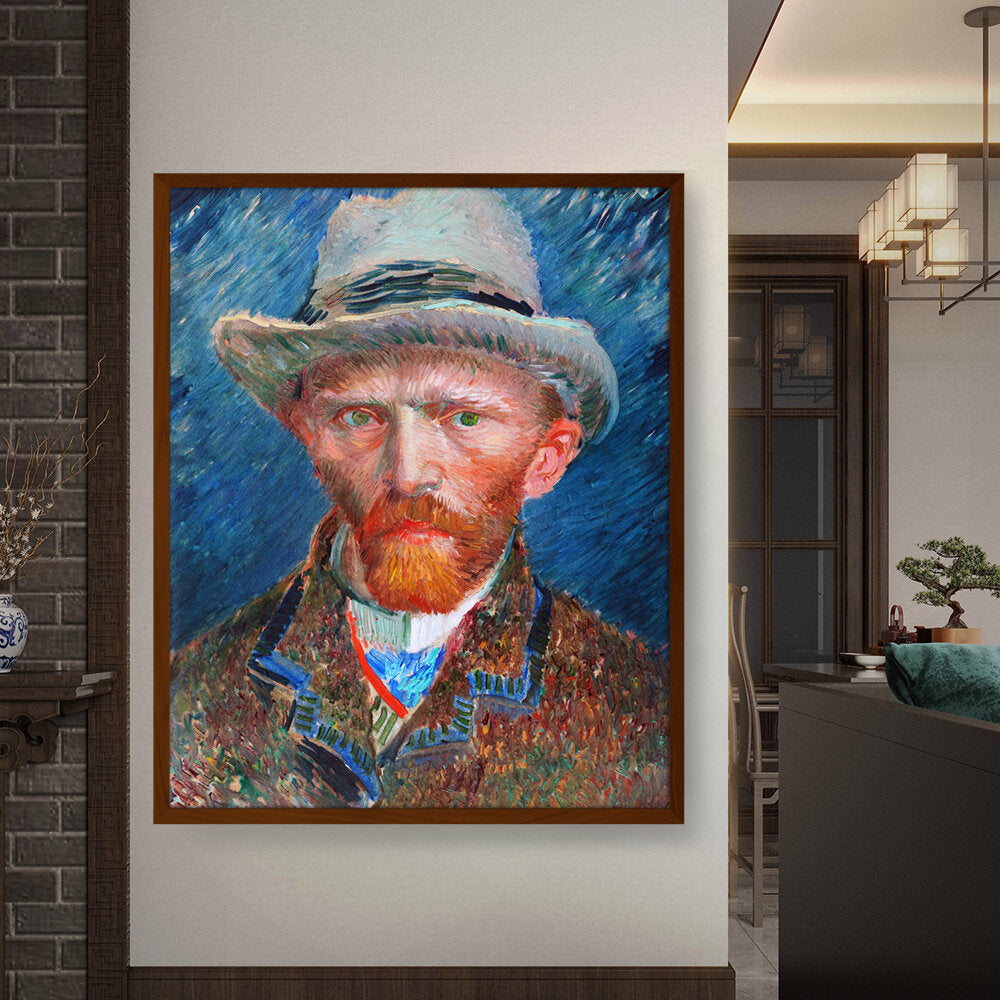 026_VanGogh_Self_Portrait - Framed Canvas