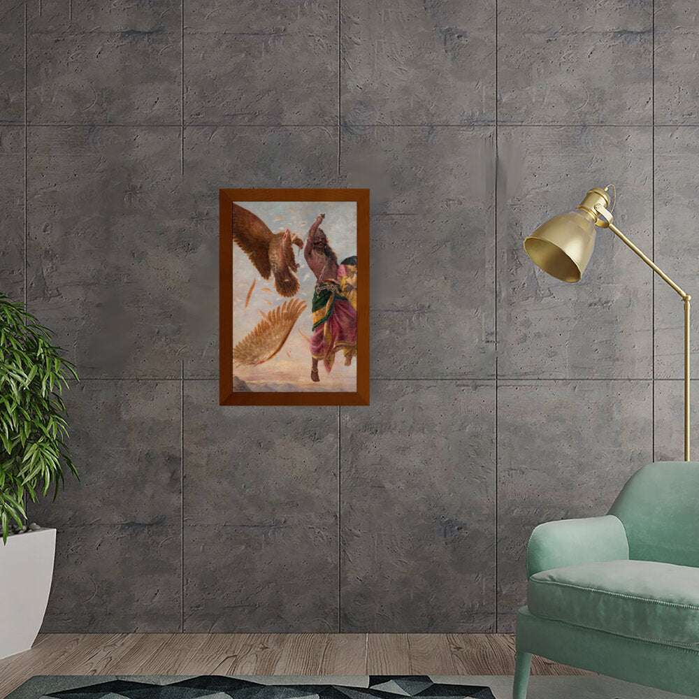 Jatayu Ravan Sita_RRV - Framed Canvas