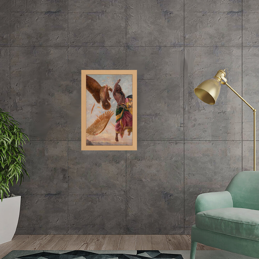 Jatayu Ravan Sita_RRV - Framed Canvas