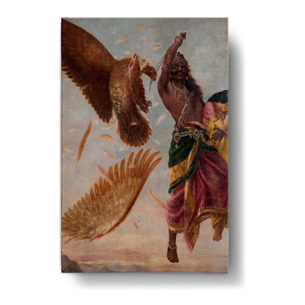 Jatayu Ravan Sita_RRV - Wall Canvas