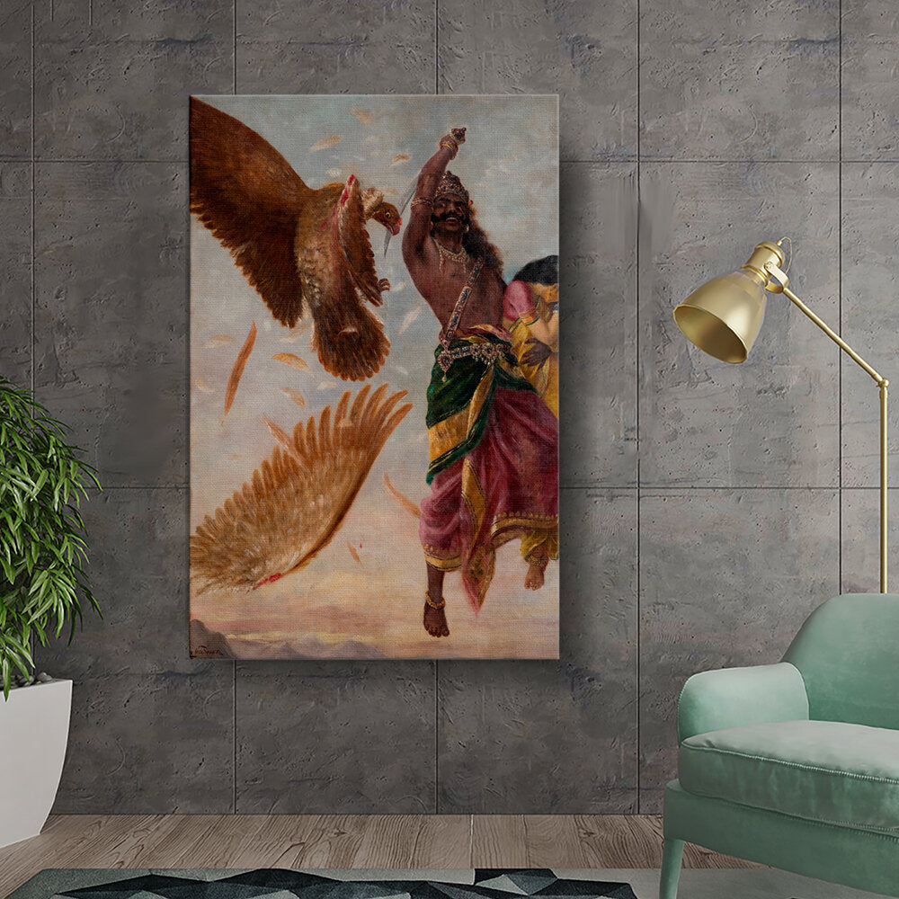 Artist10 - Art - Jatayu Ravan Sita_RRV - Wall Canvas