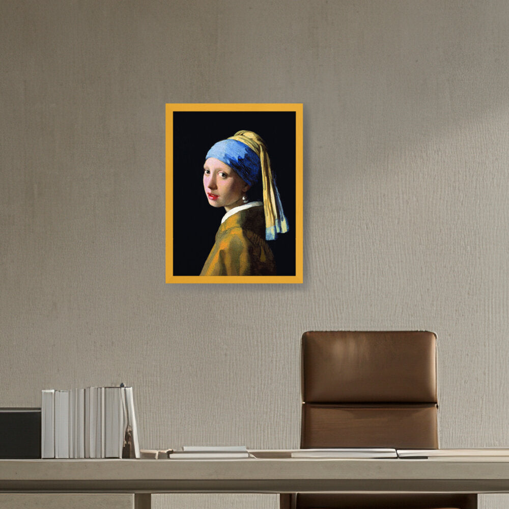The Girl With A Pearl Earring - Framed Canvas