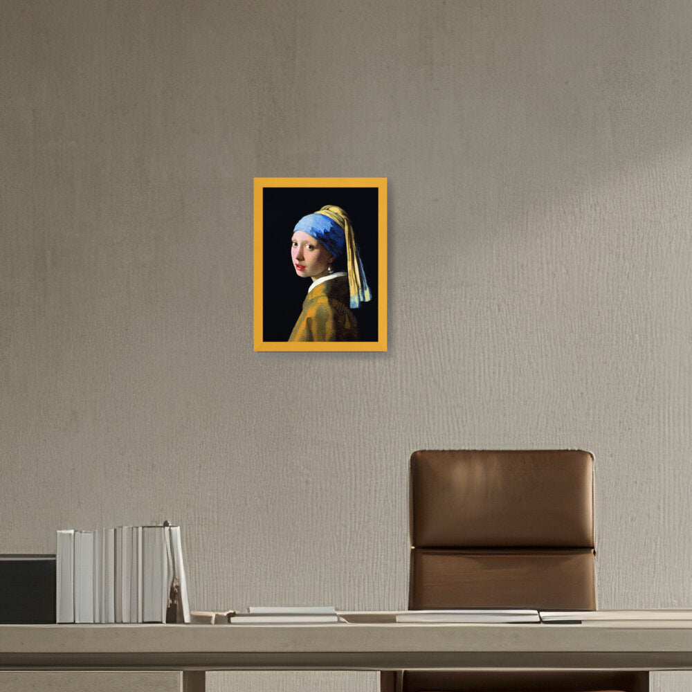 The Girl With A Pearl Earring - Framed Canvas