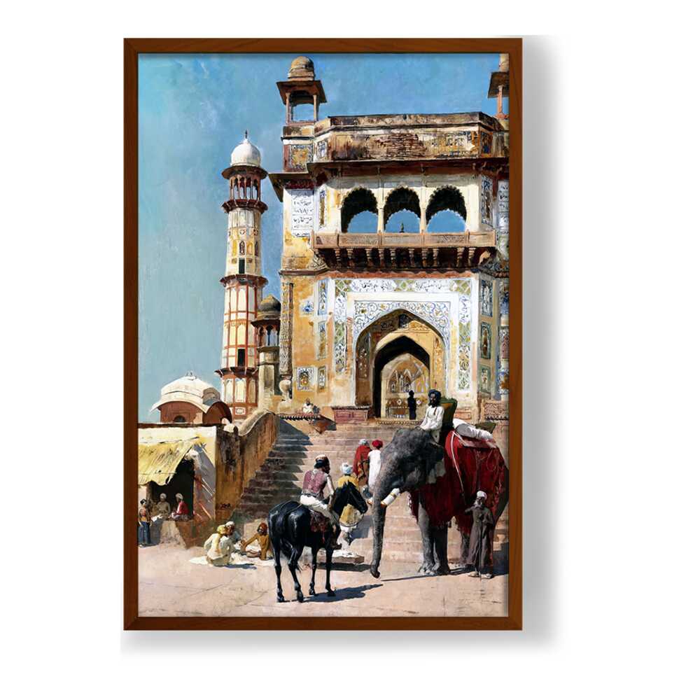 Before_the_Great_Mosque_Mathur - Framed Canvas
