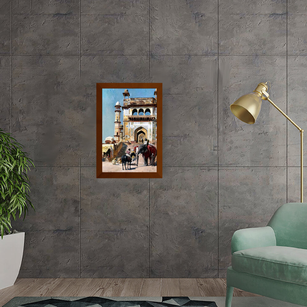 Before_the_Great_Mosque_Mathur - Framed Canvas