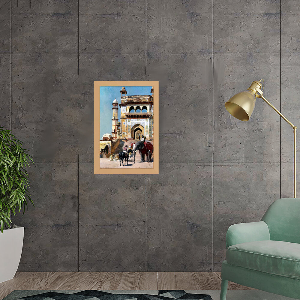 Before_the_Great_Mosque_Mathur - Framed Canvas