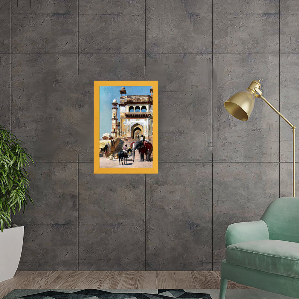 Before_the_Great_Mosque_Mathur - Framed Canvas