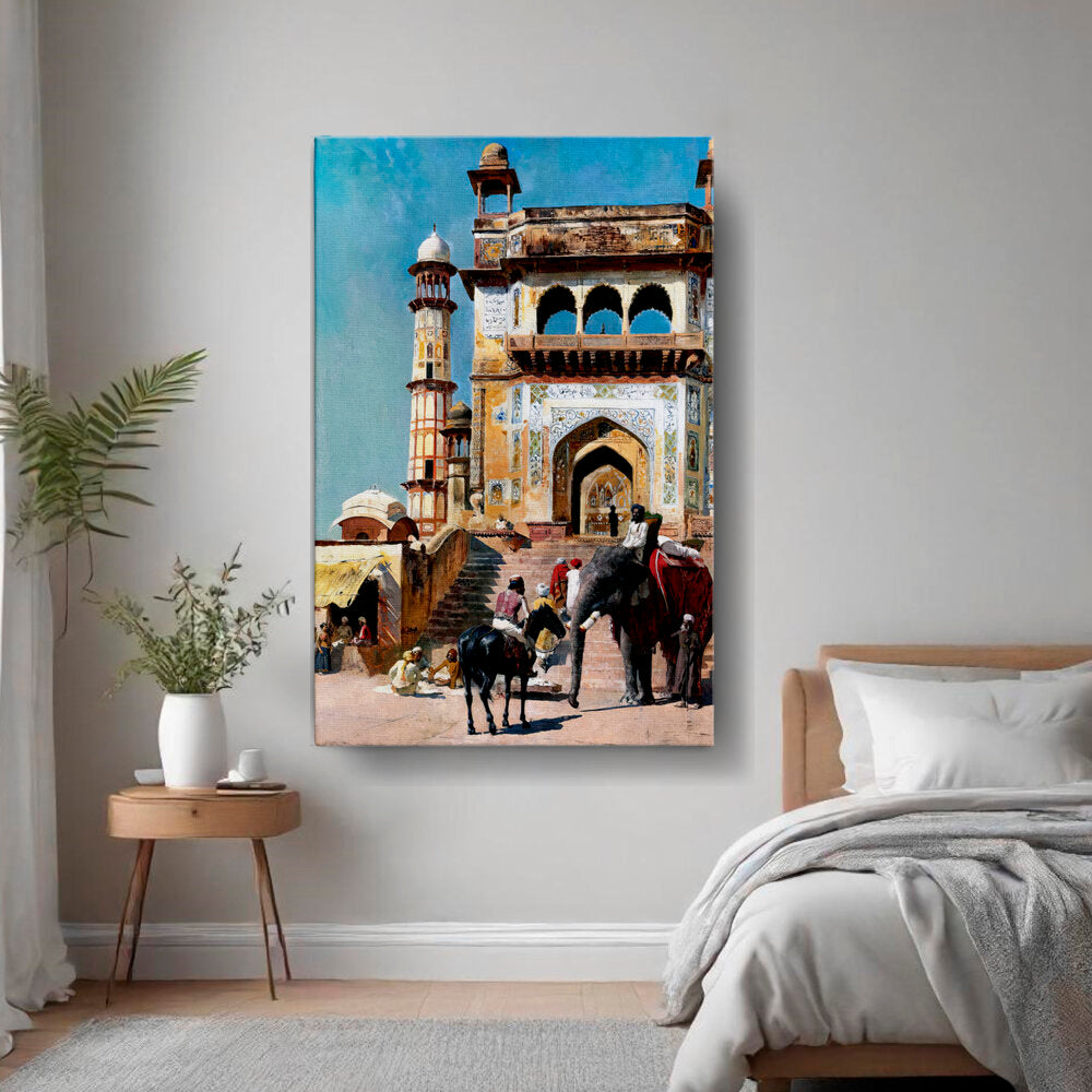 Before_the_Great_Mosque_Mathur - Wall Canvas