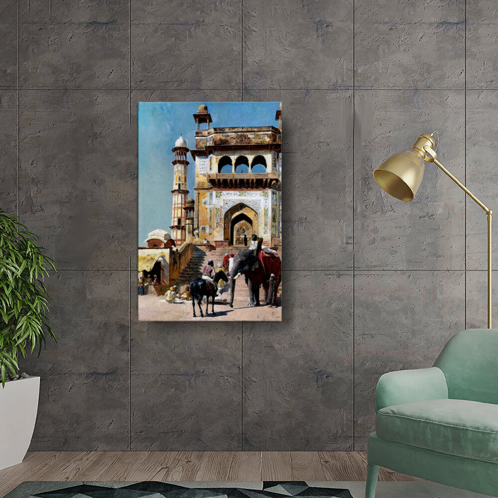 Before_the_Great_Mosque_Mathur - Wall Canvas