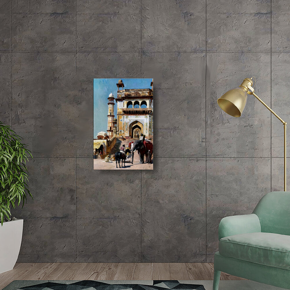 Before_the_Great_Mosque_Mathur - Wall Canvas