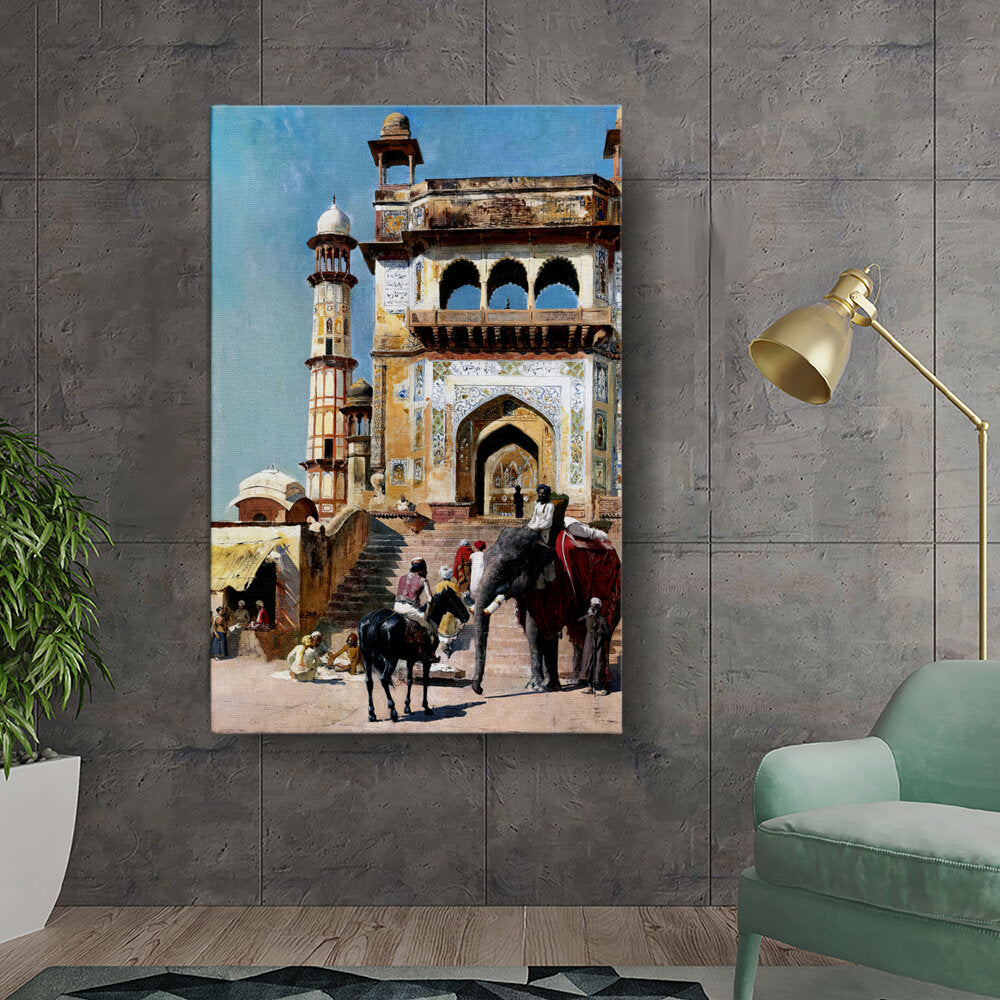 Before_the_Great_Mosque_Mathur - Wall Canvas
