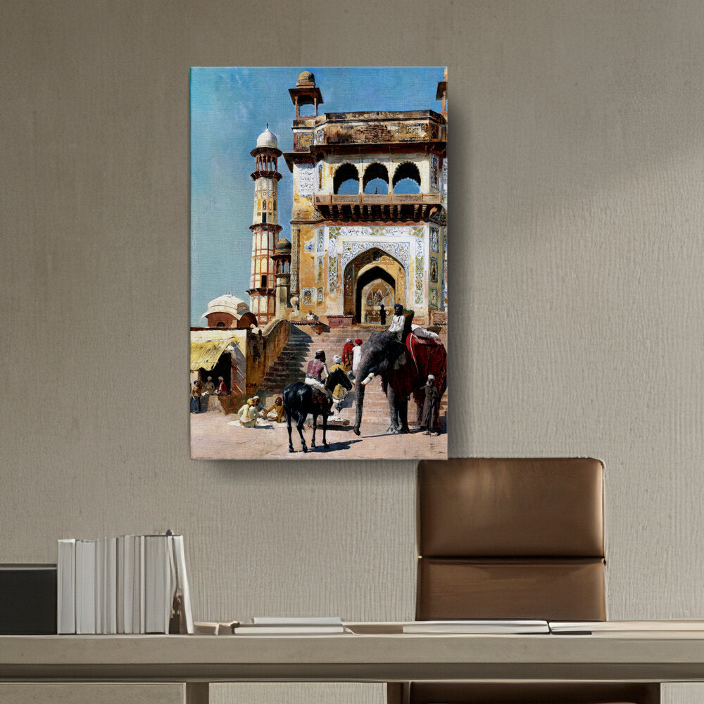 Before_the_Great_Mosque_Mathur - Wall Canvas