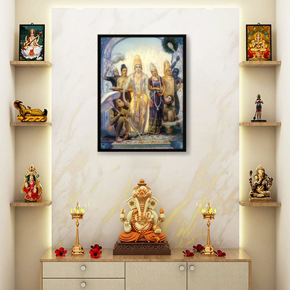 Seetharamalakshmanahanuman - Framed Canvas