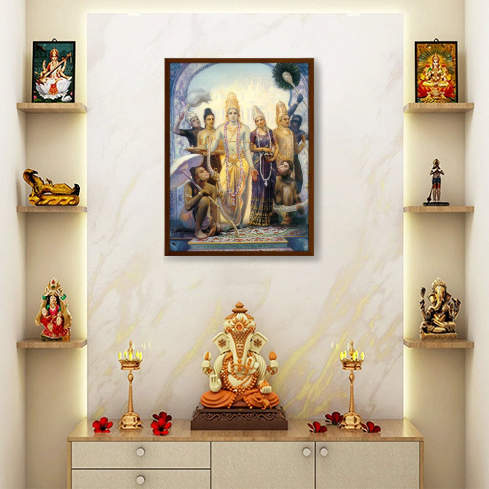 Seetharamalakshmanahanuman - Framed Canvas