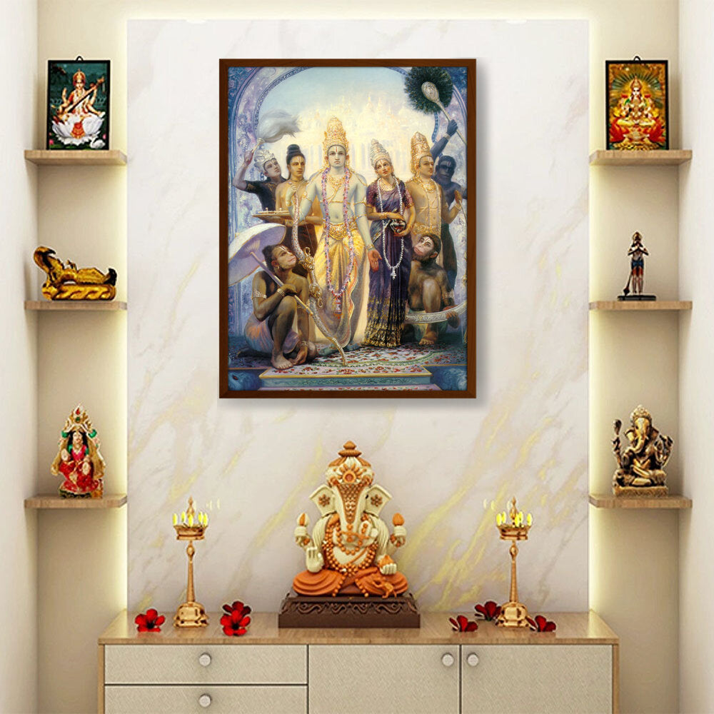 Seetharamalakshmanahanuman - Framed Canvas