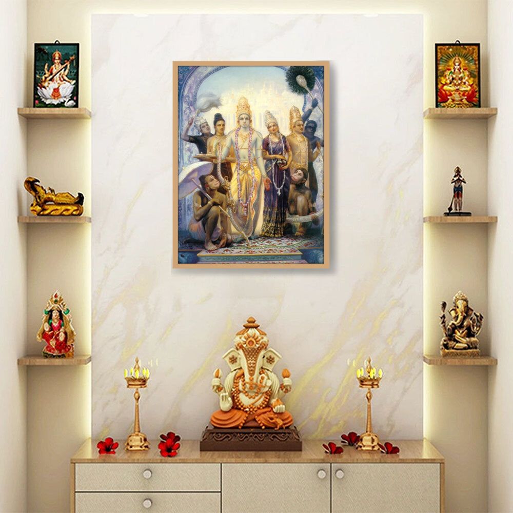 Seetharamalakshmanahanuman - Framed Canvas
