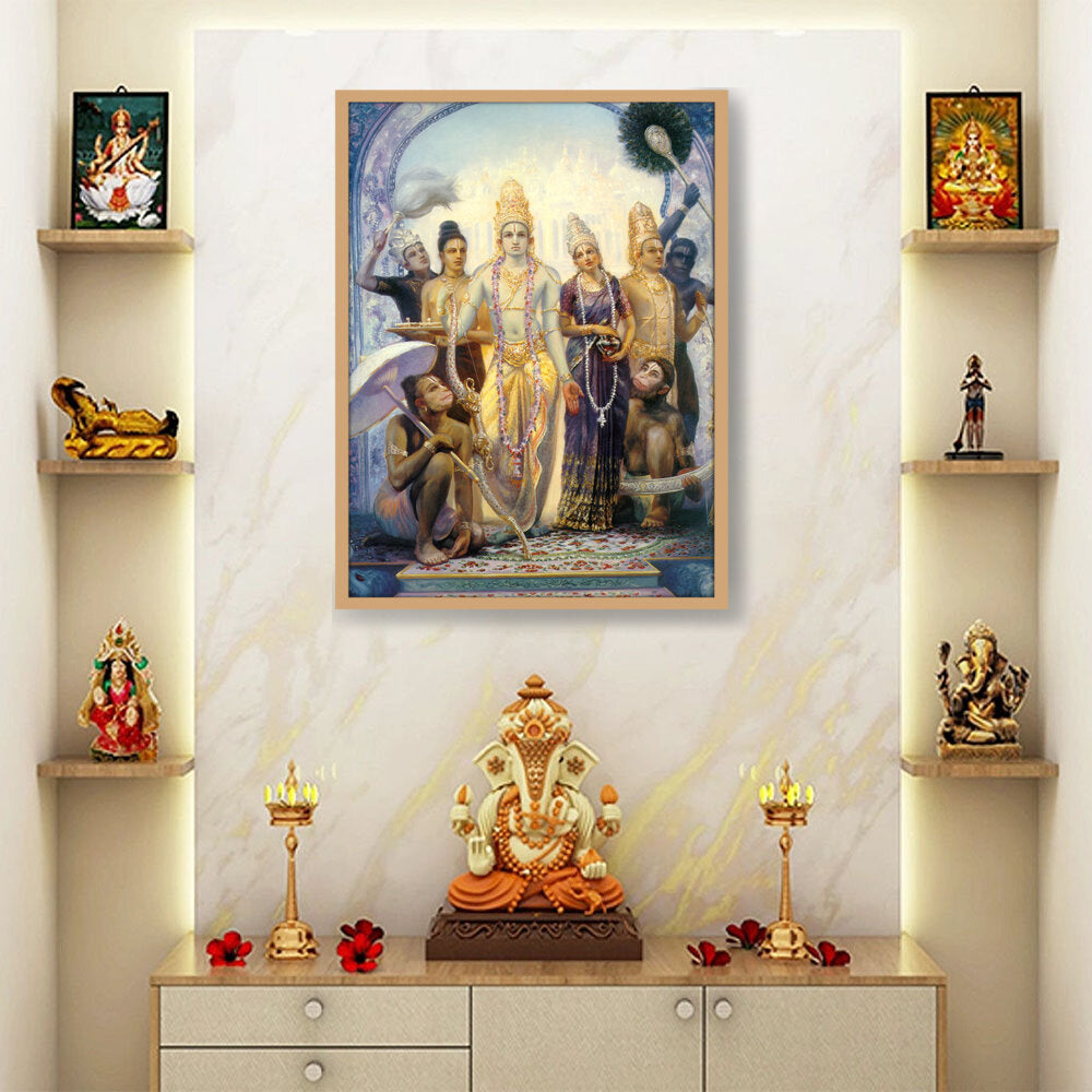 Seetharamalakshmanahanuman - Framed Canvas
