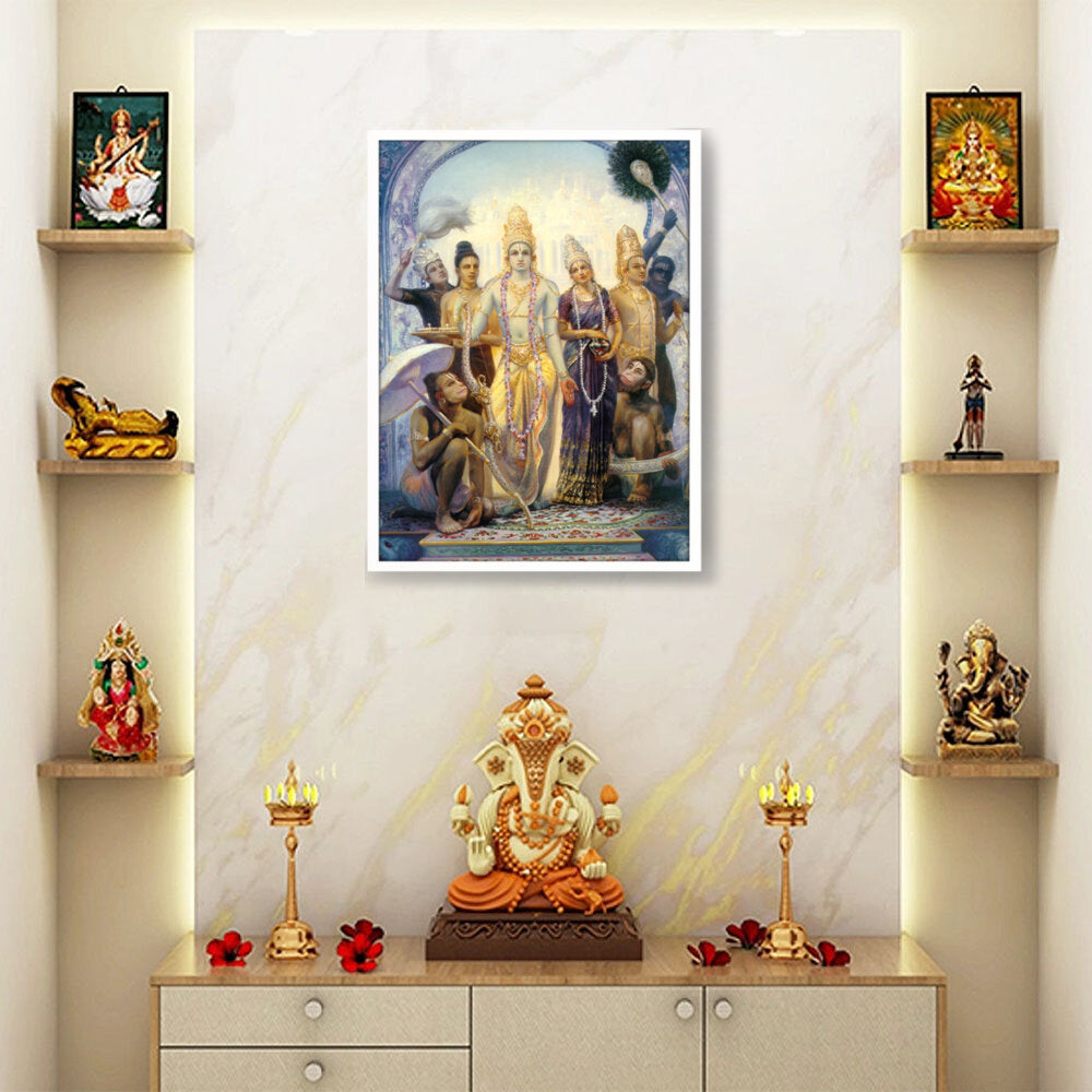 Seetharamalakshmanahanuman - Framed Canvas