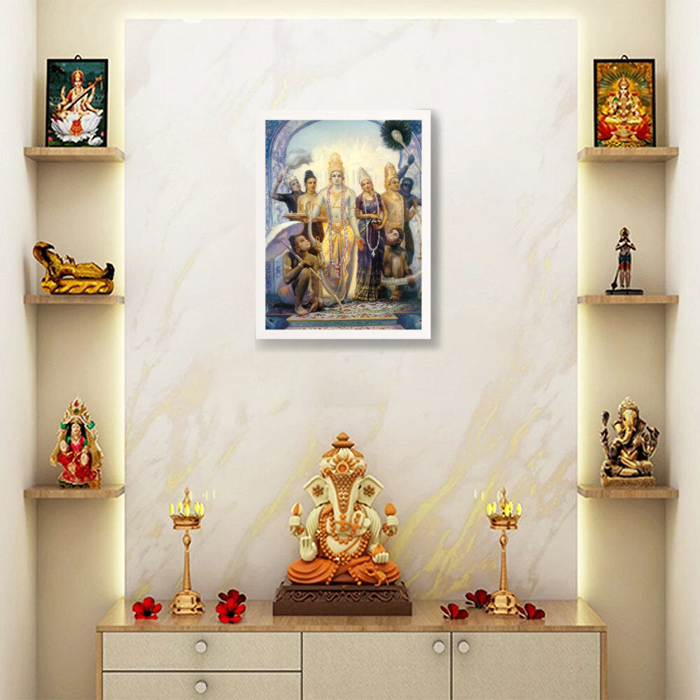 Seetharamalakshmanahanuman - Framed Canvas
