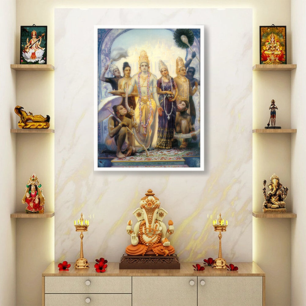Seetharamalakshmanahanuman - Framed Canvas