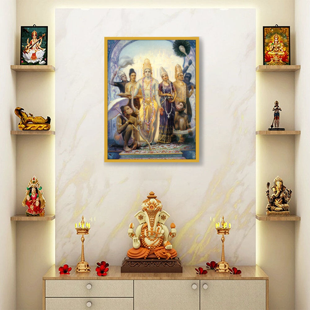 Seetharamalakshmanahanuman - Framed Canvas