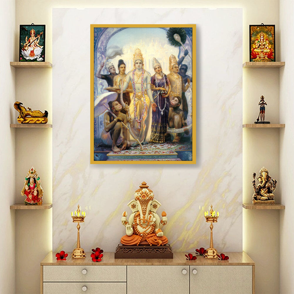 Seetharamalakshmanahanuman - Framed Canvas
