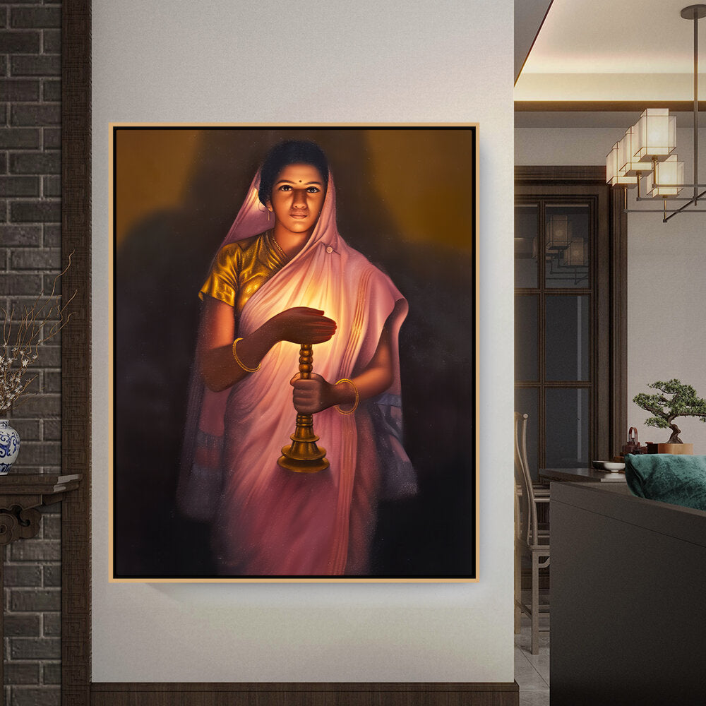 Lady_with_The_Lamp - FLOATING FRAME