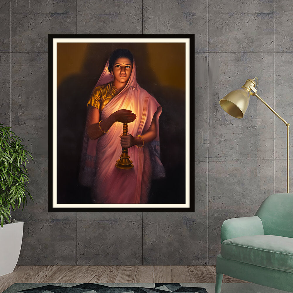 Lady_with_The_Lamp - WALL MOUNT FRAME