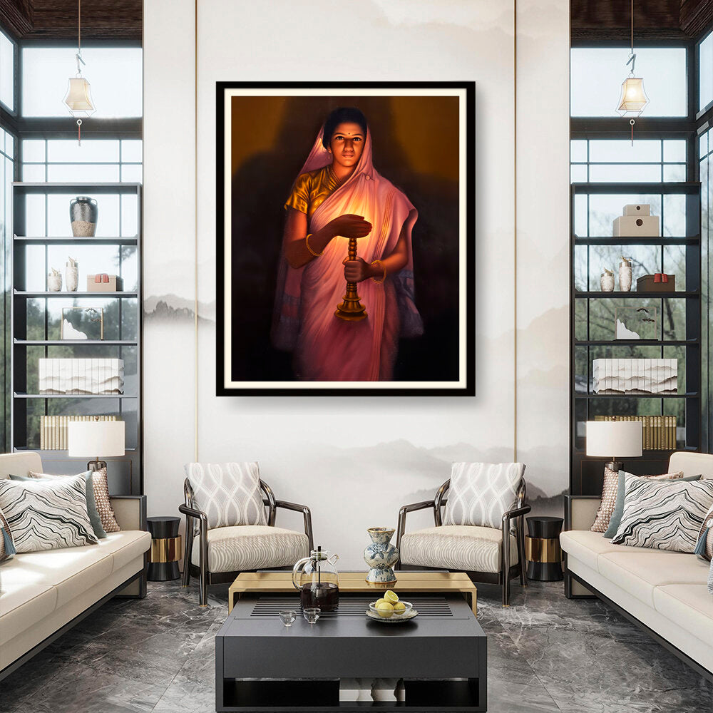 Lady_with_The_Lamp - WALL MOUNT FRAME