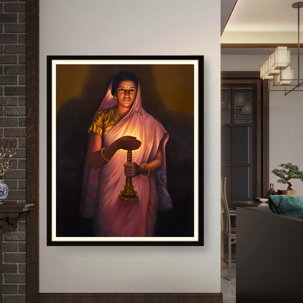 Lady_with_The_Lamp - WALL MOUNT FRAME