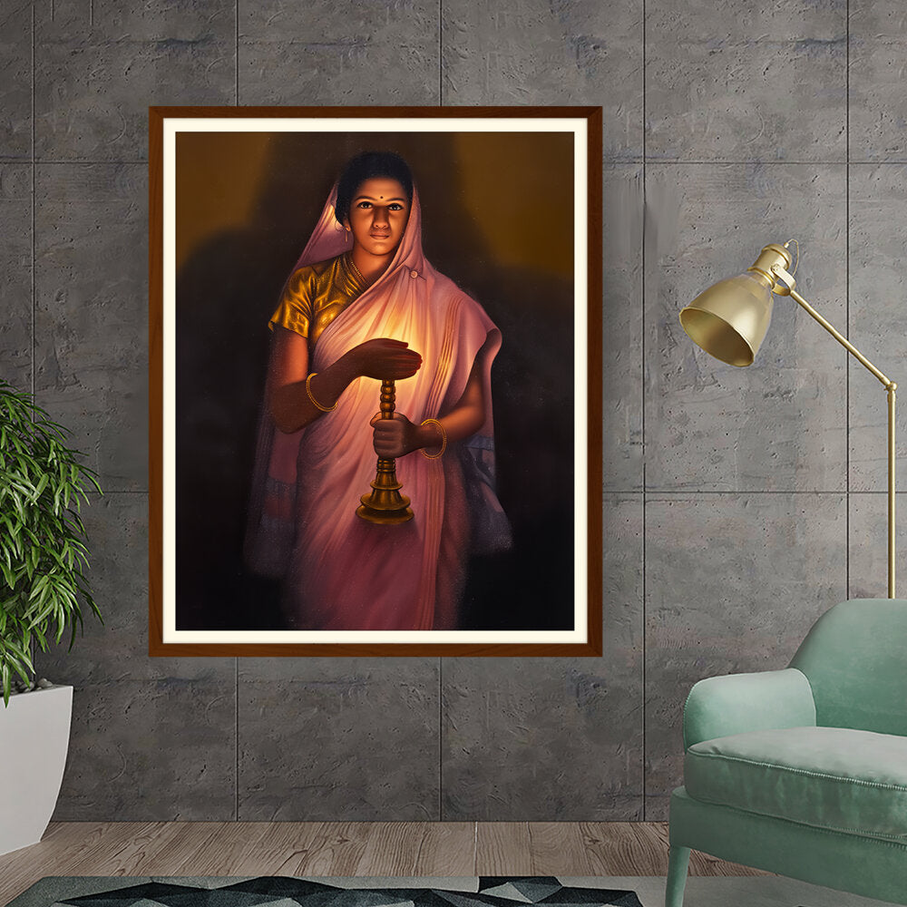 Lady_with_The_Lamp - WALL MOUNT FRAME
